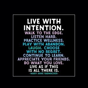 NEW Quote Magnet Inspiration “Live with Intention” 3.5 inches